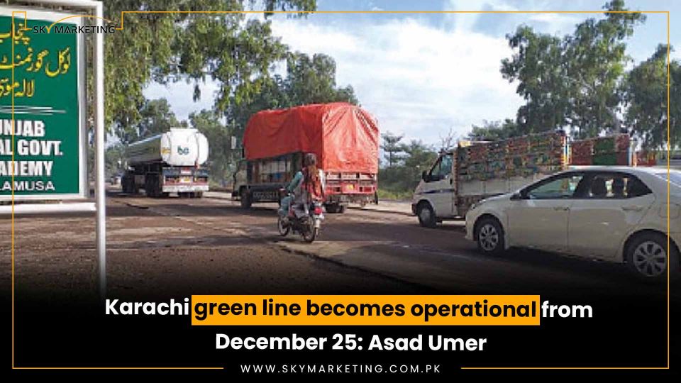 Read more about the article Karachi green line becomes operational from December 25: Asad Umer